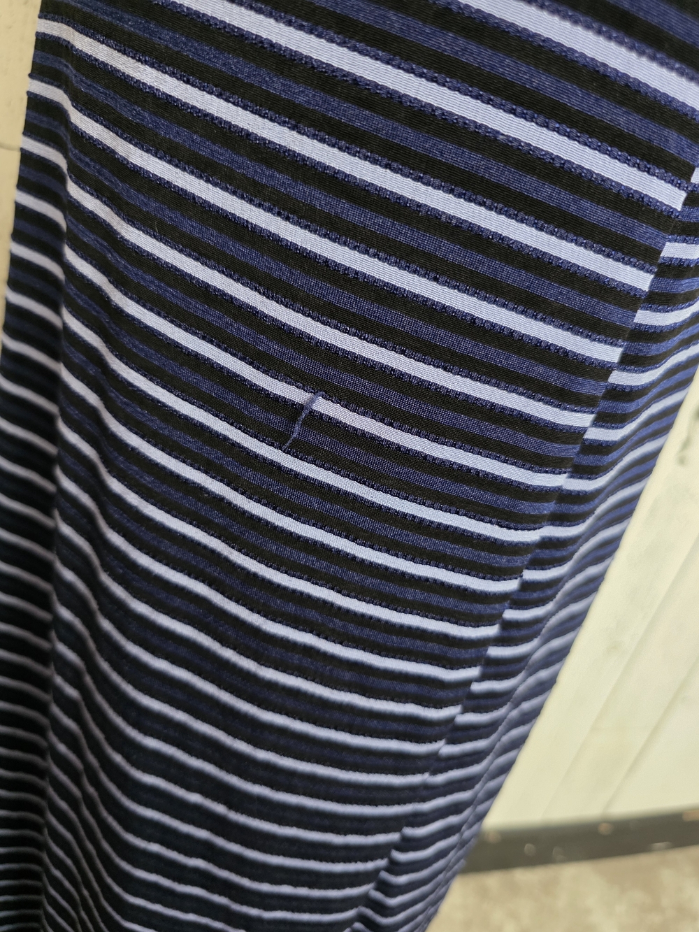 Smart Set Y2K Blue Striped Maxi Dress XS Stretch V-Neck Made in Canada Going Out - Picture 7 of 14